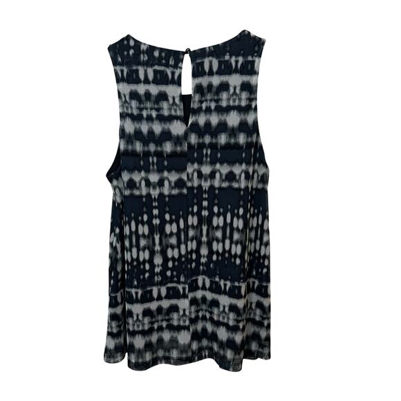 Sunday in Brooklyn Sleeveless Blouse Top Small Black Blue Gray Mesh Lined Gothic - Picture 3 of 9